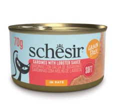 Schesir Grill Pate Cat Can Sardines And Lobster Souce 70g